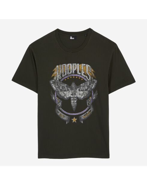 T-shirt avec sérigraphie vert foncé