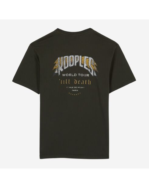 T-shirt avec sérigraphie vert foncé