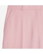 Pantalon tailleur en laine mélangée rose