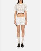 Top en guipure blanc