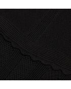 Robe longue en maille ajourée noire