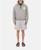 Sweatshirt avec sérigraphie gris ardoise