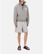 Sweatshirt avec sérigraphie gris ardoise