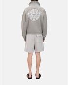 Sweatshirt avec sérigraphie gris ardoise