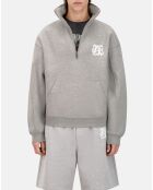 Sweatshirt avec sérigraphie gris ardoise