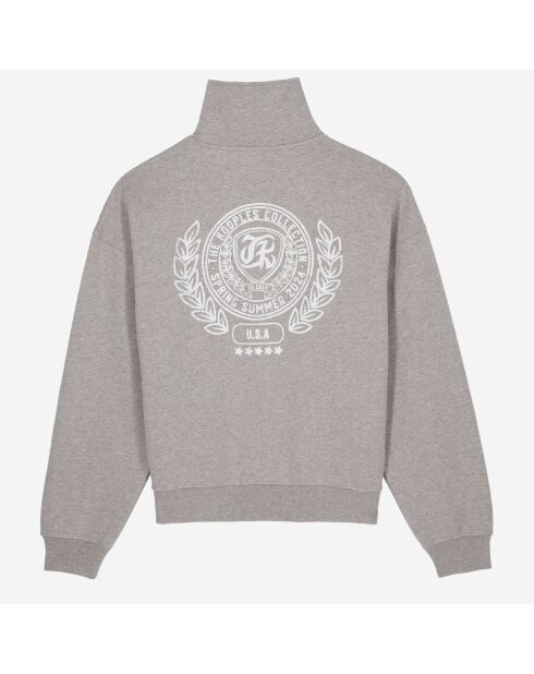 Sweatshirt avec sérigraphie gris ardoise