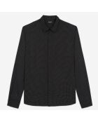 Chemise homme à pois noire et blanche
