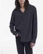 Chemise homme à pois noire et blanche