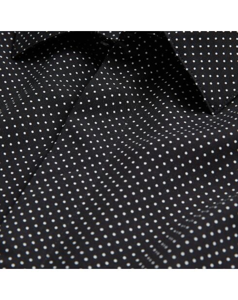 Chemise homme à pois noire et blanche