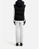 Doudoune à capuche sans manches noire