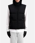 Doudoune à capuche sans manches noire