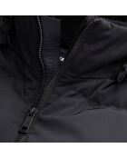 Doudoune à capuche sans manches noire