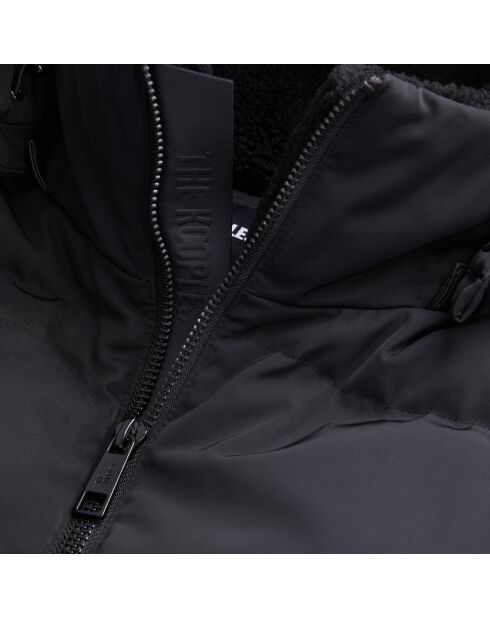 Doudoune à capuche sans manches noire