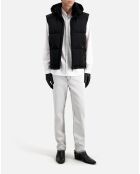 Doudoune à capuche sans manches noire