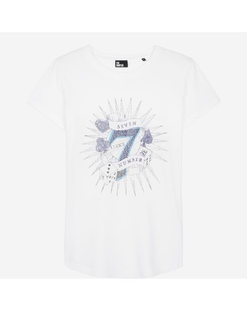 T-shirt avec sérigraphie blanc
