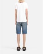 T-shirt avec sérigraphie blanc