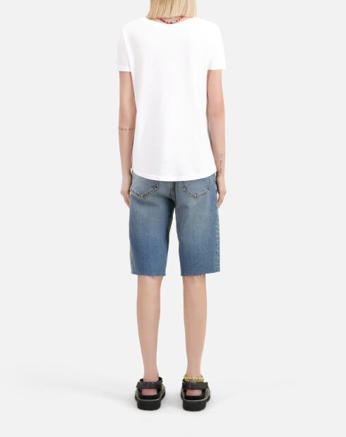 T-shirt avec sérigraphie blanc