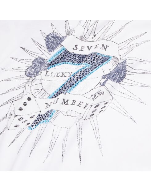 T-shirt avec sérigraphie blanc