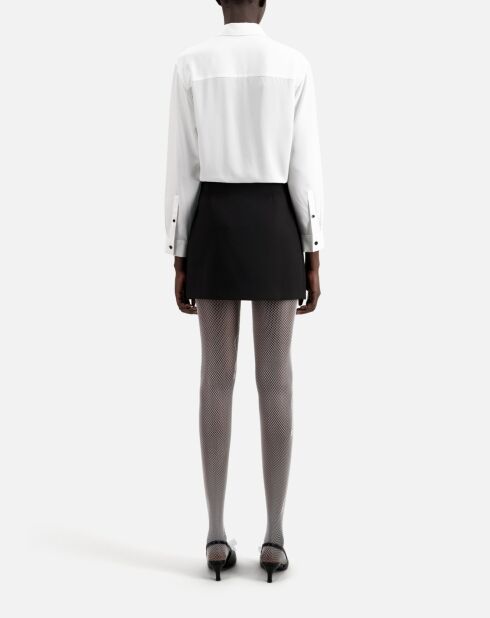 Jupe courte en crêpe noire