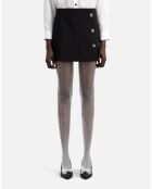 Jupe courte en crêpe noire