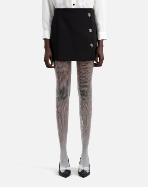 Jupe courte en crêpe noire