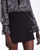 Jupe courte en crêpe noire