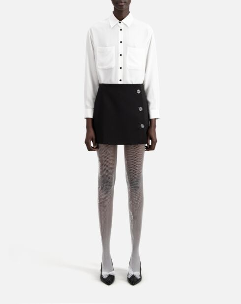 Jupe courte en crêpe noire