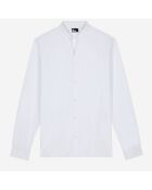 Chemise col officier en popeline blanche