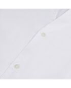 Chemise col officier en popeline blanche