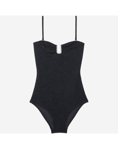 Maillot de bain The Kooples x Luz une pièce bustier noir