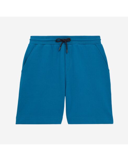Short bleu en coton