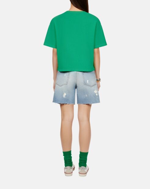 T-shirt avec sérigraphie vert clair