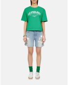 T-shirt avec sérigraphie vert clair