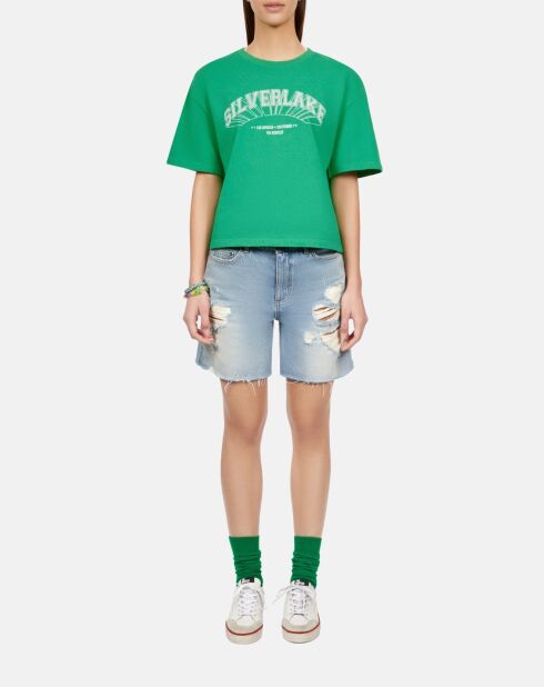 T-shirt avec sérigraphie vert clair