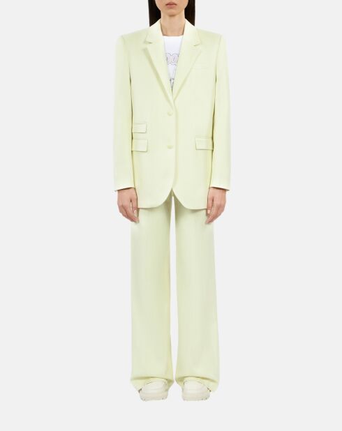 Veste tailleur jaune clair