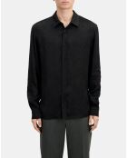 Chemise jacquard avec têtes de mort noire