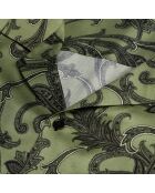 Chemise manches courtes fleurie kaki et noire