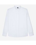 Chemise en coton et lin blanche