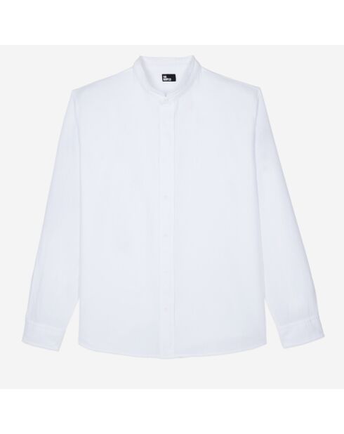 Chemise en coton et lin blanche