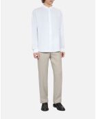 Chemise en coton et lin blanche