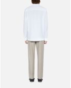 Chemise en coton et lin blanche