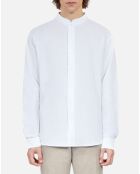 Chemise en coton et lin blanche