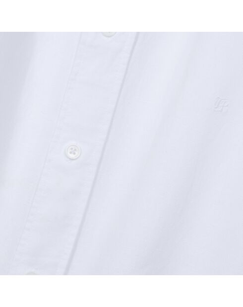 Chemise en coton et lin blanche
