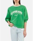 Sweatshirt avec sérigraphie vert