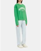 Sweatshirt avec sérigraphie vert