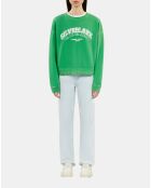 Sweatshirt avec sérigraphie vert