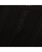 Robe longue en maille ajourée noire