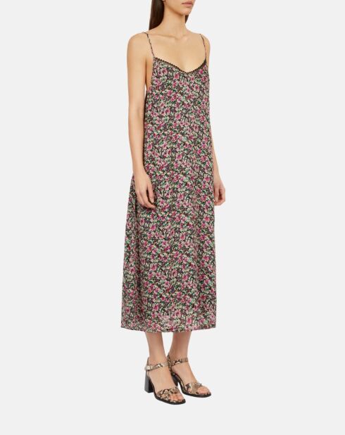 Robe nuisette longue fleurie multicolore