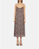 Robe nuisette longue fleurie multicolore