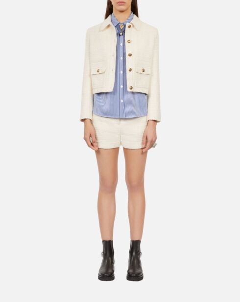 Veste en tweed écrue